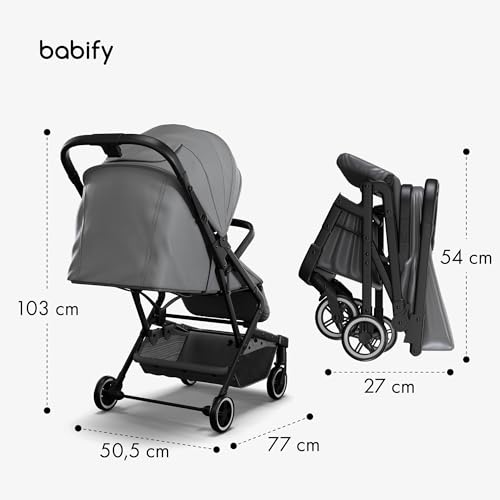 Thumbnail 6 de Babify Urban Ease Carrito bebé 22 kg, plegado una mano