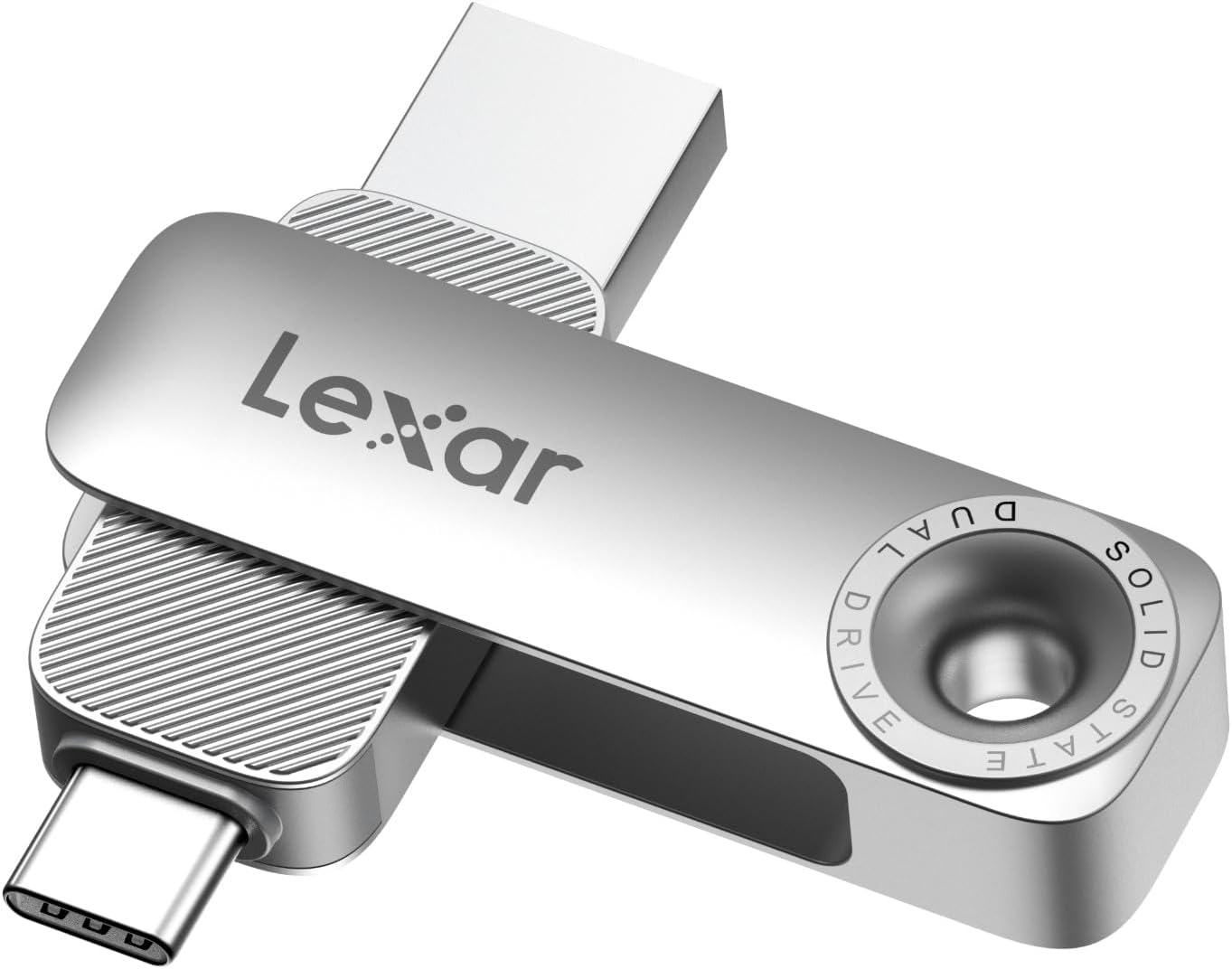 Detalle de Lexar D50E 128GB Dual USB Flash Drive, USB-C and USB-A, Metal Swivel Housing