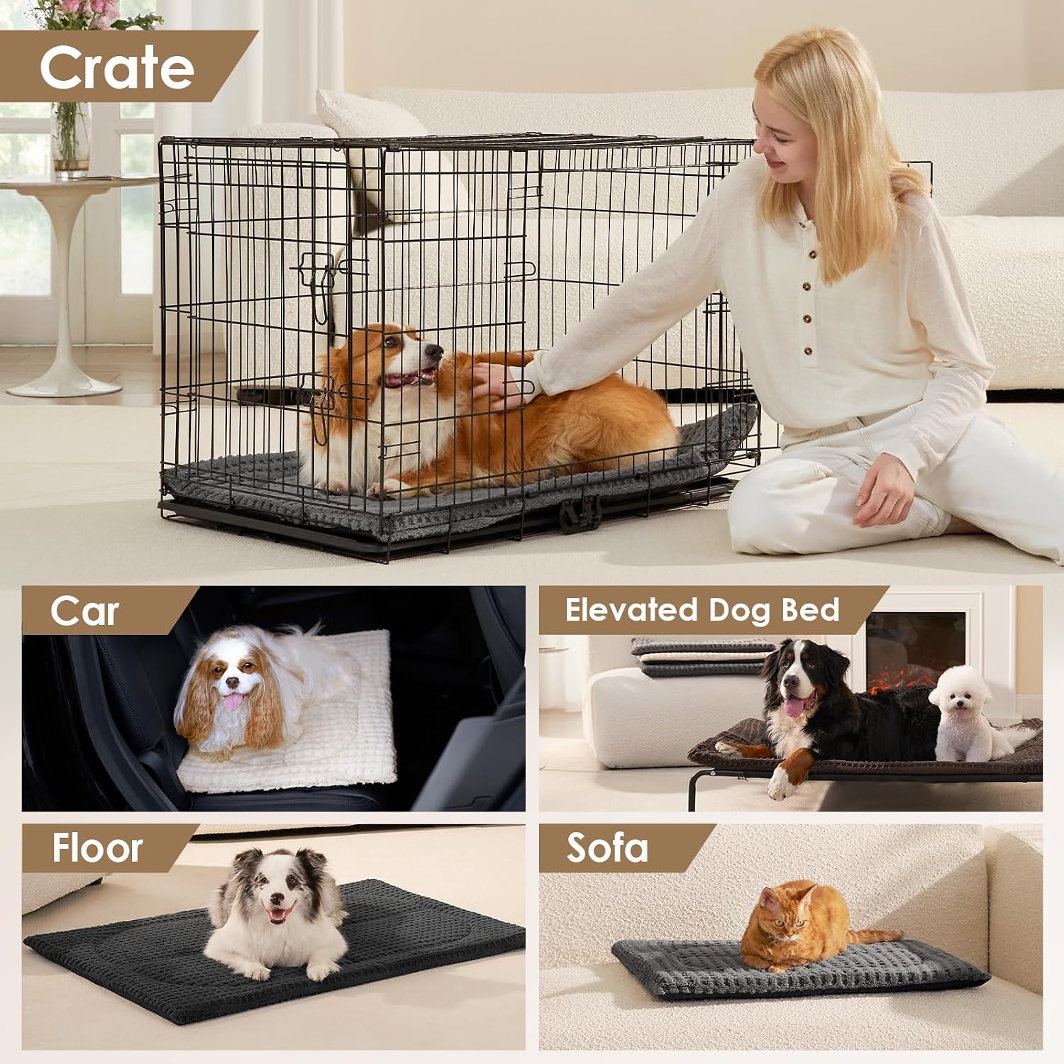 Detalle 2 de EHEYCIGA Dog Crate Mat 30 x 19 in.