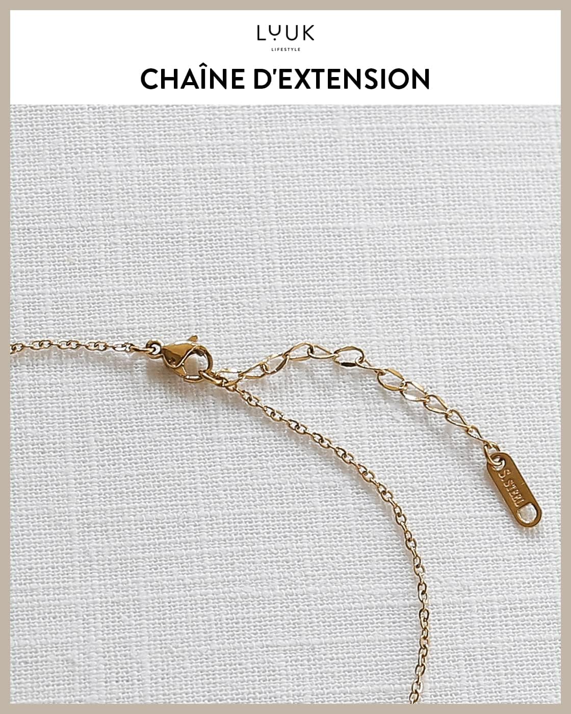Thumbnail 5 de LUUK LIFESTYLE Collier avec pendentifs en acier inoxydable et carte cadeau HAPPINESS – longueur ajustable 50 cm