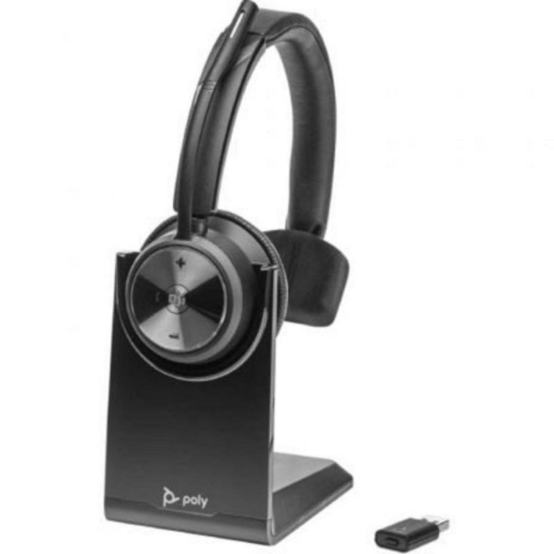 Thumbnail 2 de Auriculares Poly inalámbricos DECT de HP con cancelación de ruido, micrófono y control on-ear (Negro)