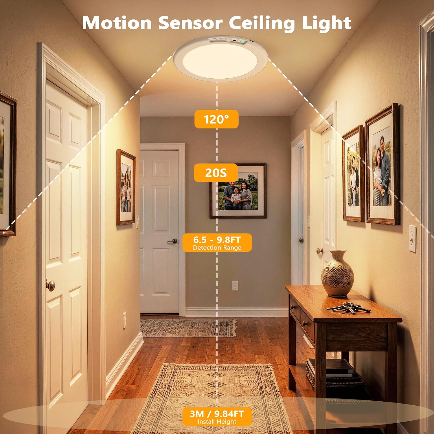 Thumbnail 6 de BrizLabs Rechargeable LED Ceiling Lights, 2-Pack, 7.5-Inch, Motion Sensor