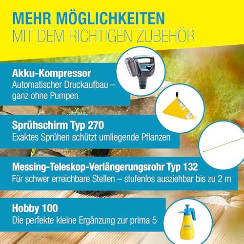 Detalle 2 de GLORIA prima 5 Drucksprühgerät – 5 L, vielseitig einsetzbar im Garten
