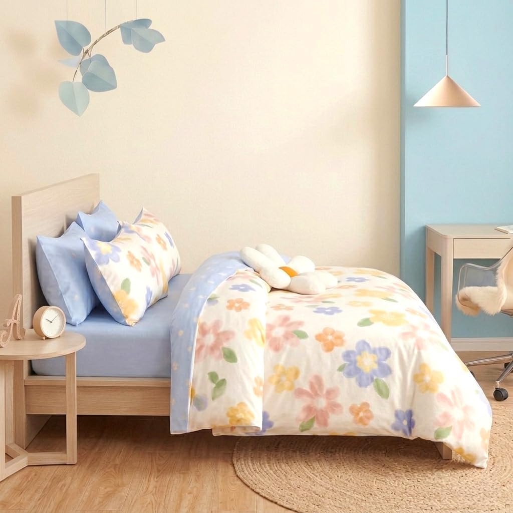 Detalle de MiniSteps BC00X Twin Duvet Cover Set, 100% Cotton, Zipper Closure
