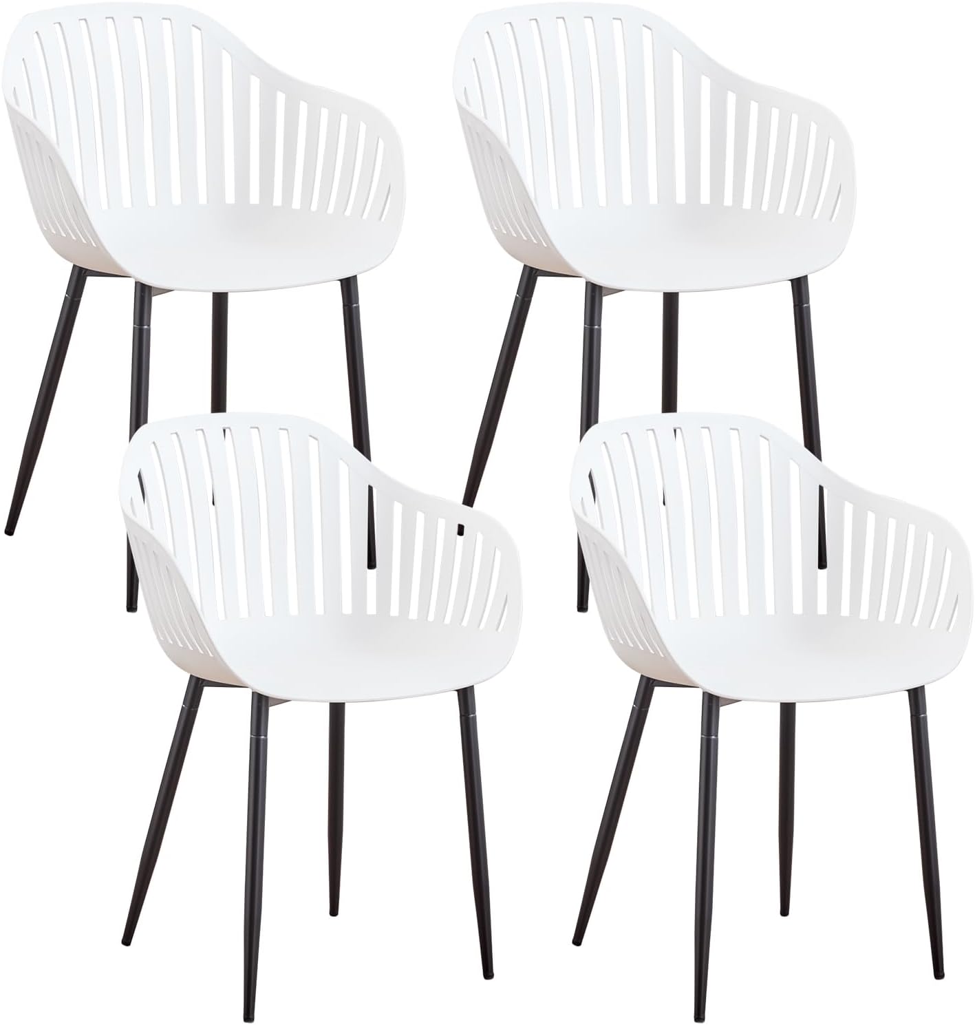 Detalle de GrandCA HOME Sillas de comedor 4 unidades gris