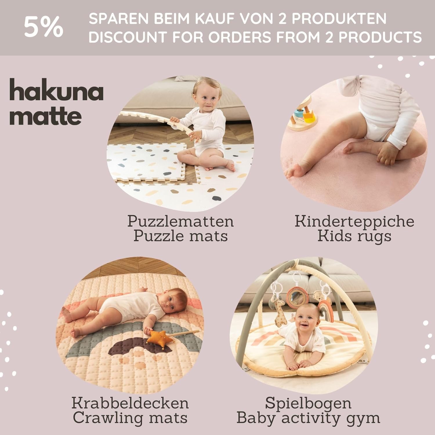 Thumbnail 6 de Hakuna Matte Baby Puzzlematte 180 x 180 cm