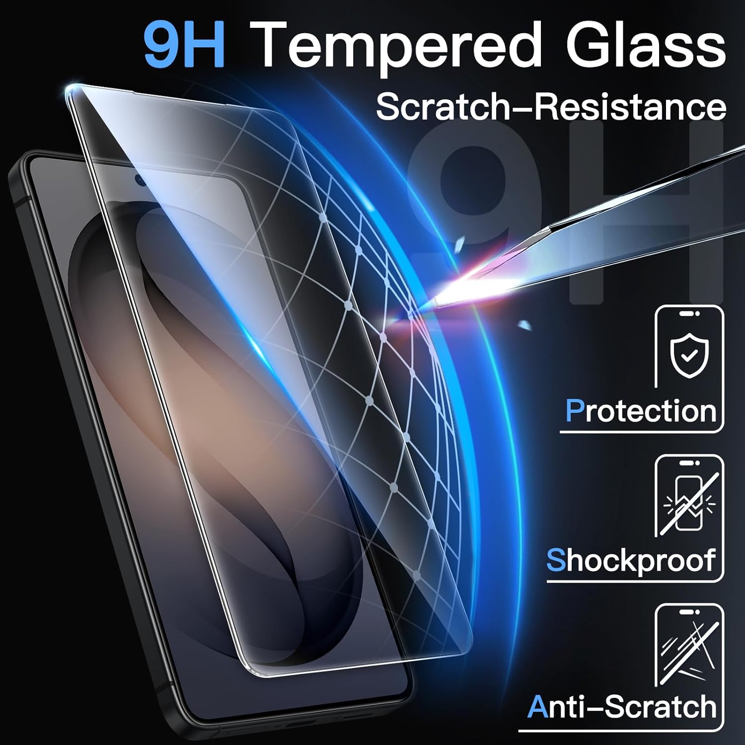 Thumbnail 5 de JETech 3 in 1 Cover Opaca per Samsung Galaxy S26 – protezione completa con pellicole in vetro temperato