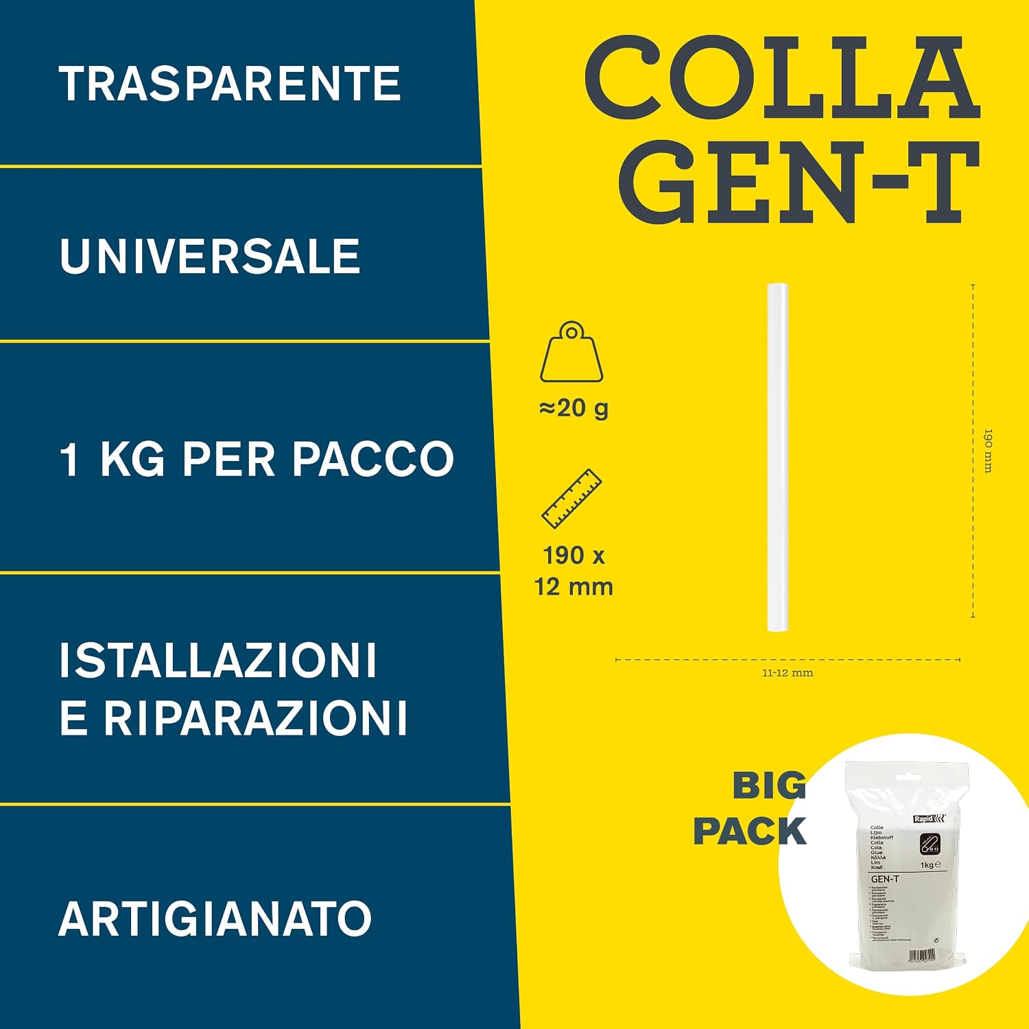 Thumbnail 1 de Rapid GEN-T 12 mm Colla Trasparenti