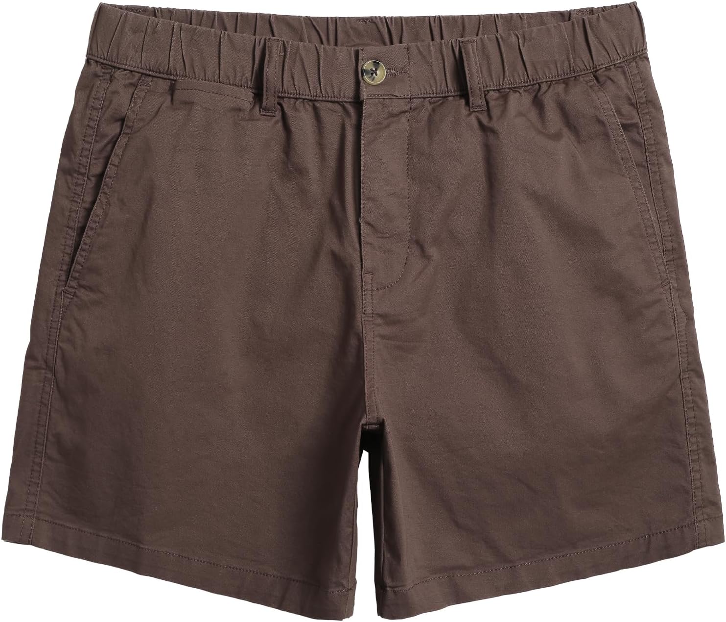 Detalle de maamgic Men's Classic-fit 5.5" Cotton Casual Shorts with Elastic Waistband and Multi-Pocket design