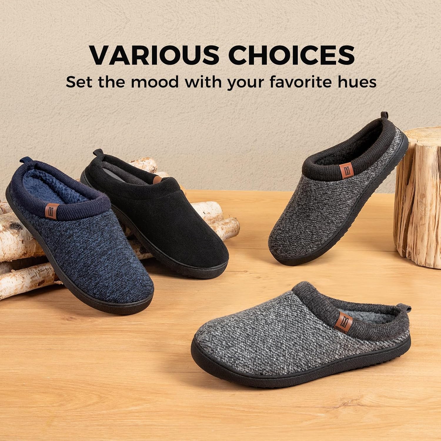 Thumbnail 1 de MERRIMAC memory foam slippers for men