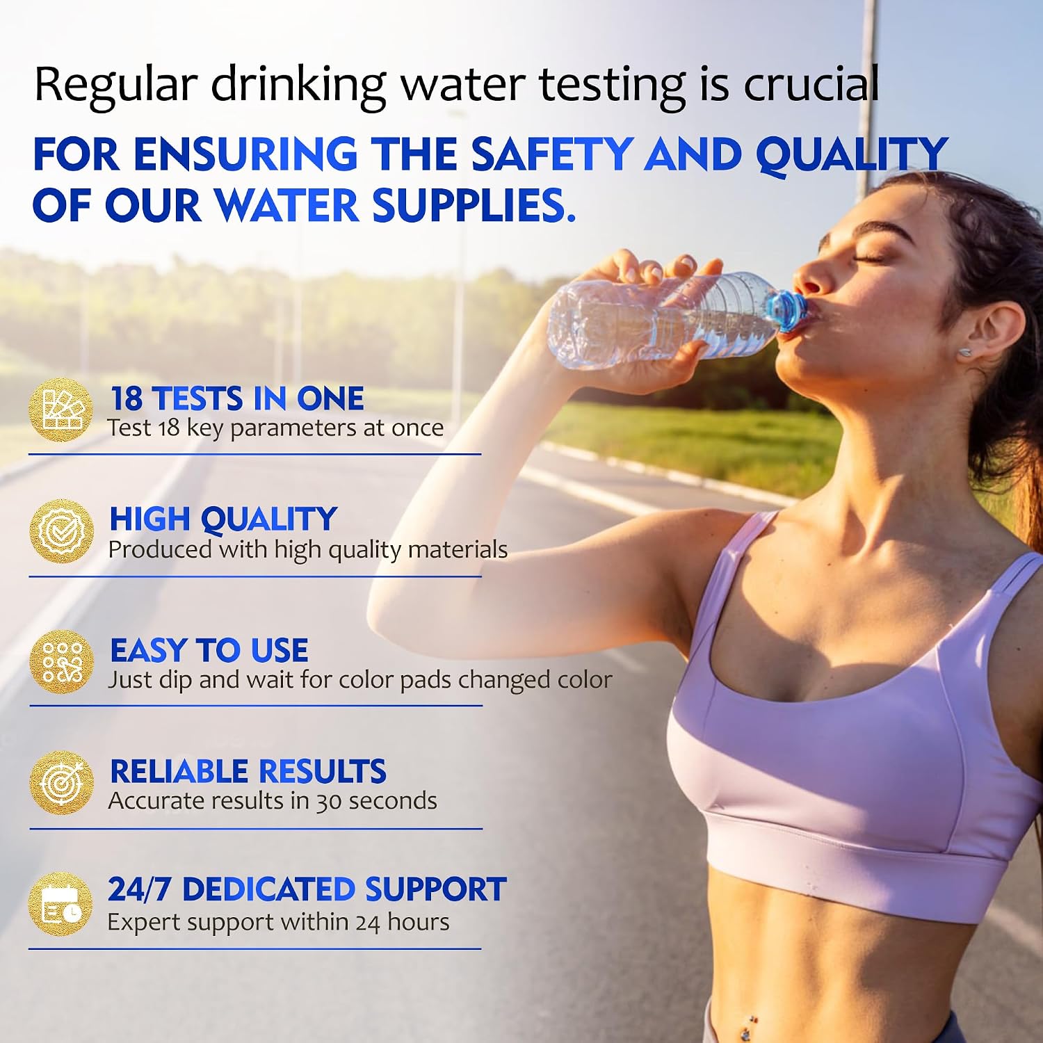 Thumbnail 4 de Water Testing Kits for Drinking Water – 18‑in‑1 125‑Strip Home Test Kit