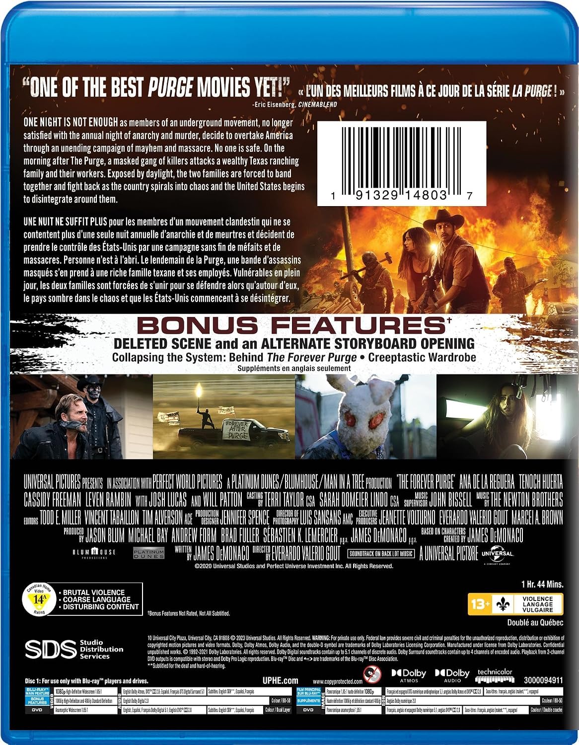 Thumbnail 2 de The Forever Purge Blu-ray + DVD (Bilingual) Horror Thriller