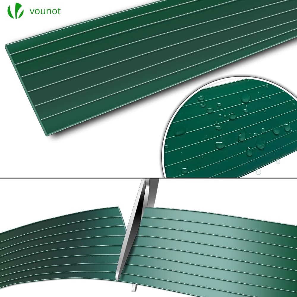Thumbnail 6 de vounot Kit de lamelles occultantes PVC 300 m x 4,7 cm avec 600 clips – Brise-vue pour clôtures grillagées