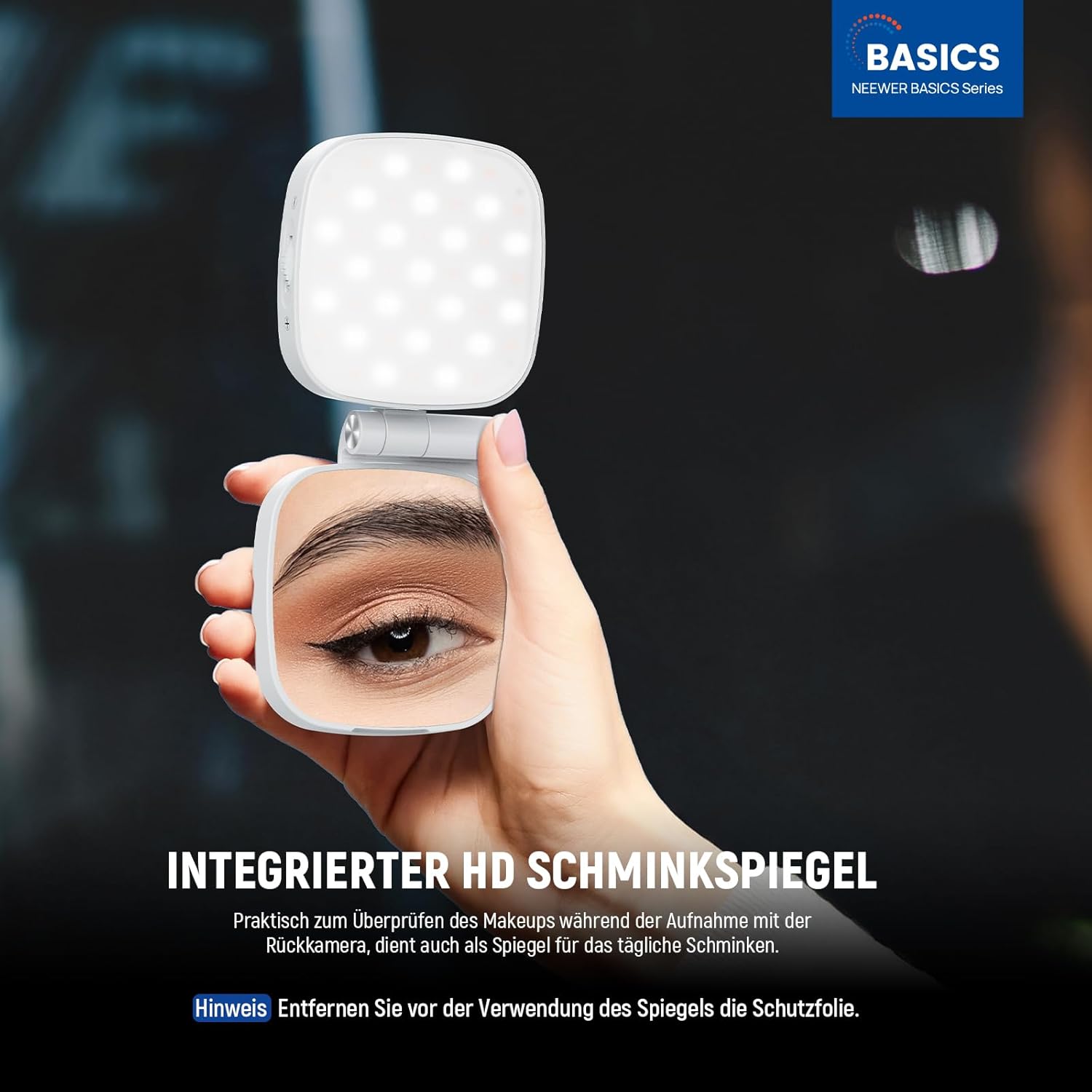 Thumbnail 1 de NEEWER Basics Magnetisches Selfie Licht – kompakt, magnetisch und farbtreu