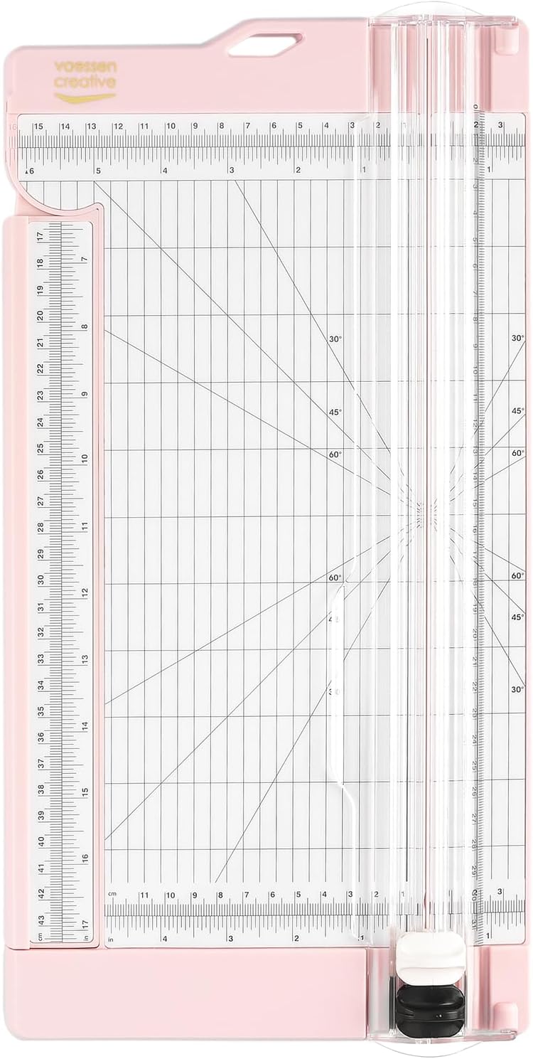 Thumbnail 1 de Vaessen Creative 2207-110 Papierschneider zum Schneiden und Falzen – Rosa, für Scrapbooking und Karten Basteln