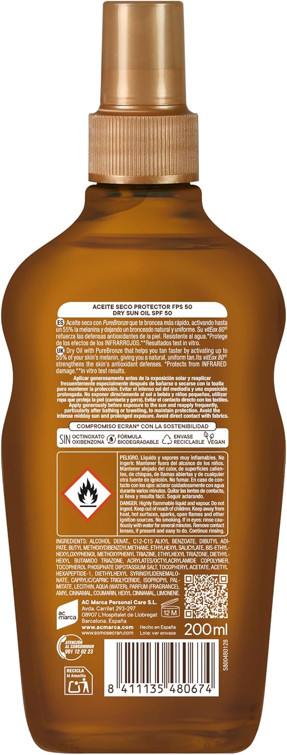 Detalle 2 de Ecran Nova Engel Sun Lemonoil Oil Vapo SPF50 sololja, 200 ml