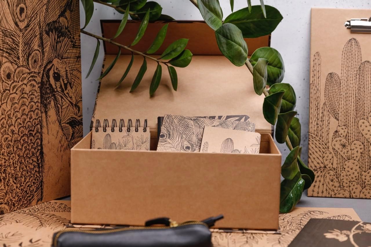 Thumbnail 2 de Clairefontaine 116055C — Boîte de rangement en carton multifonctions, motif Nature Kraft