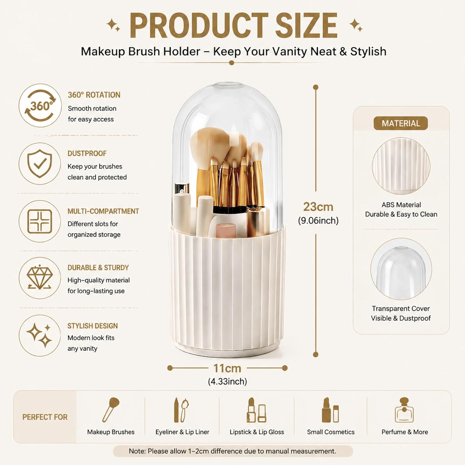 Thumbnail 1 de Terafeels 1004 makeup brush holder, 5 slots