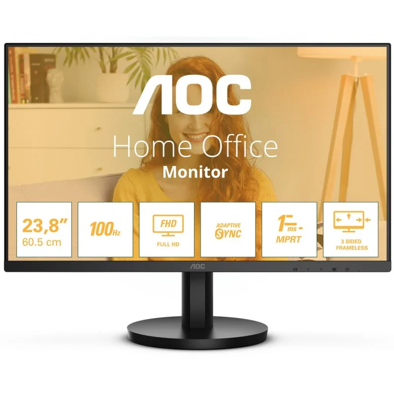 Detalle de AOC 24B3HMA2 | Monitor VA 23.8" FullHD 100 Hz con HDMI y altavoces 2 W