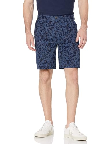 Detalle de Amazon Essentials Men's Classic Fit 9" Chino Shorts with Pockets in Indigo Palm Leaf Print (31W)