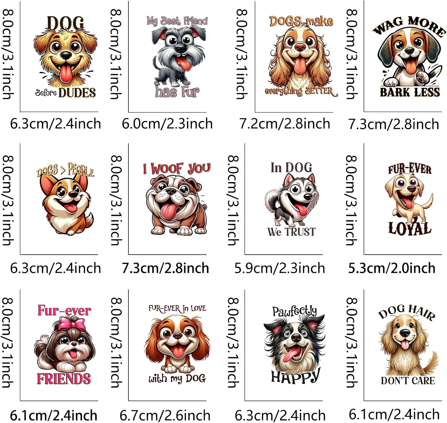 Detalle 2 de Iron-On Decals 12-Piece Set