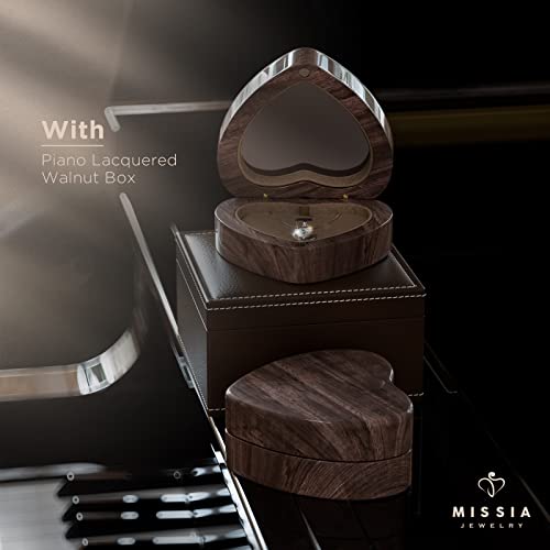 Thumbnail 4 de Missia Moissanite S925 Silver Necklace in Walnut Gift Box — 1.0ct Pendant