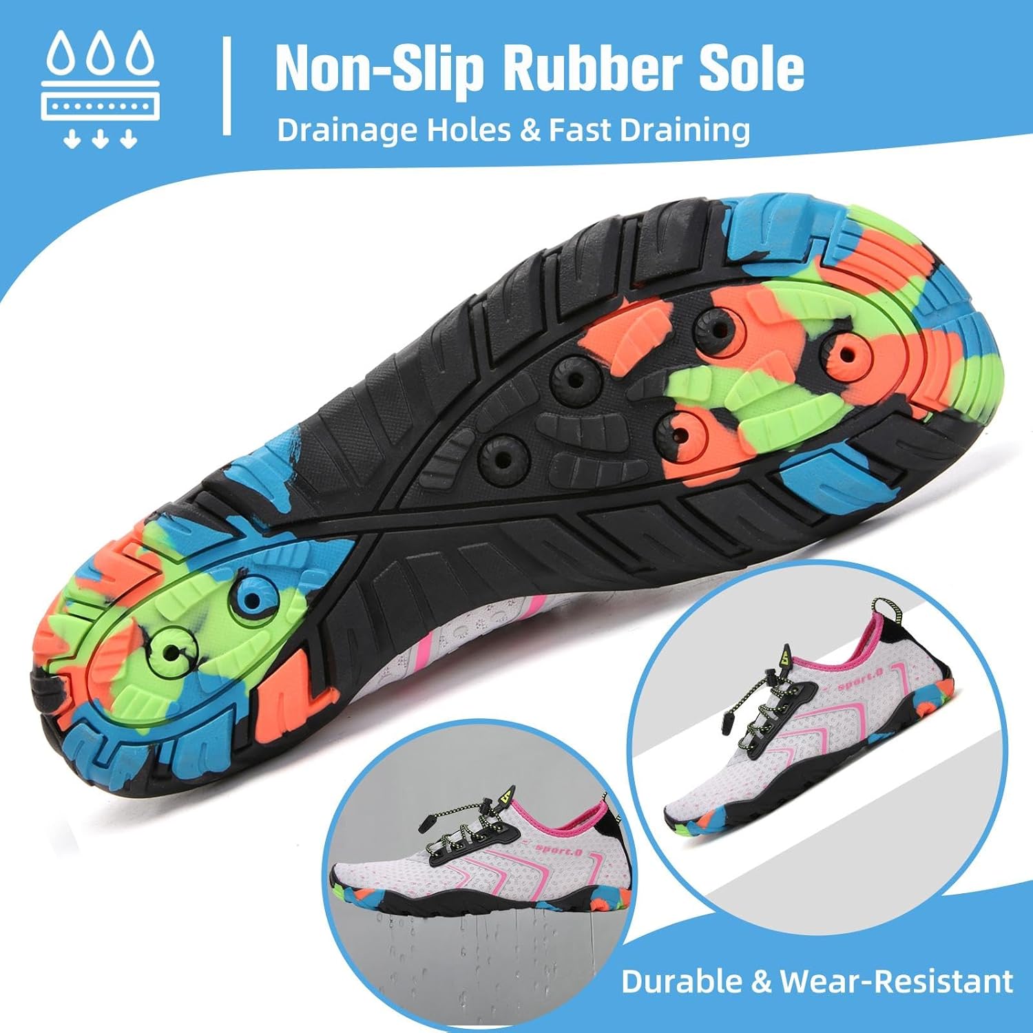 Thumbnail 4 de Mishansha Water Shoes for Women & Men – Quick-Dry Barefoot Swim Shoes with Drainage Holes