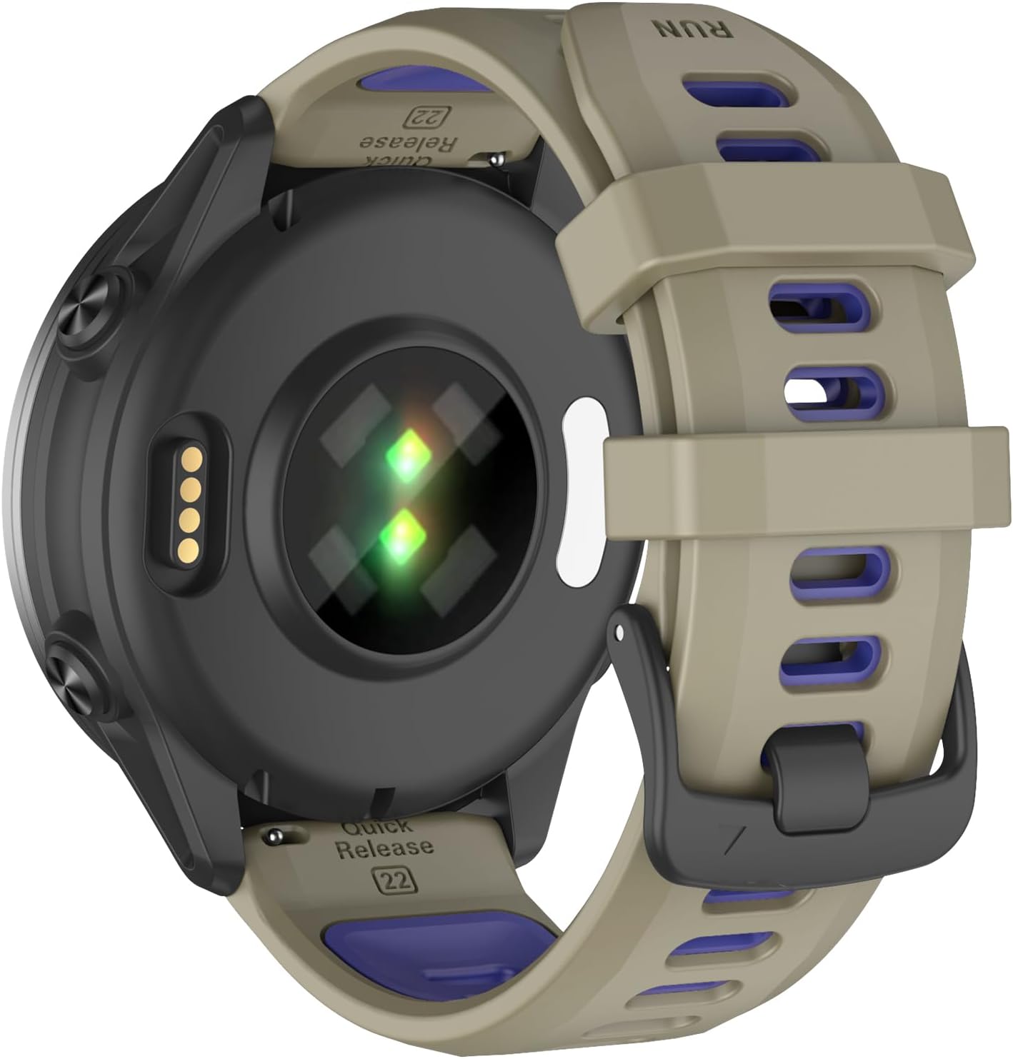 Detalle de OVERSTEP 22mm Silicone Quick Release Waterproof Sport Strap for Garmin, Coros & more