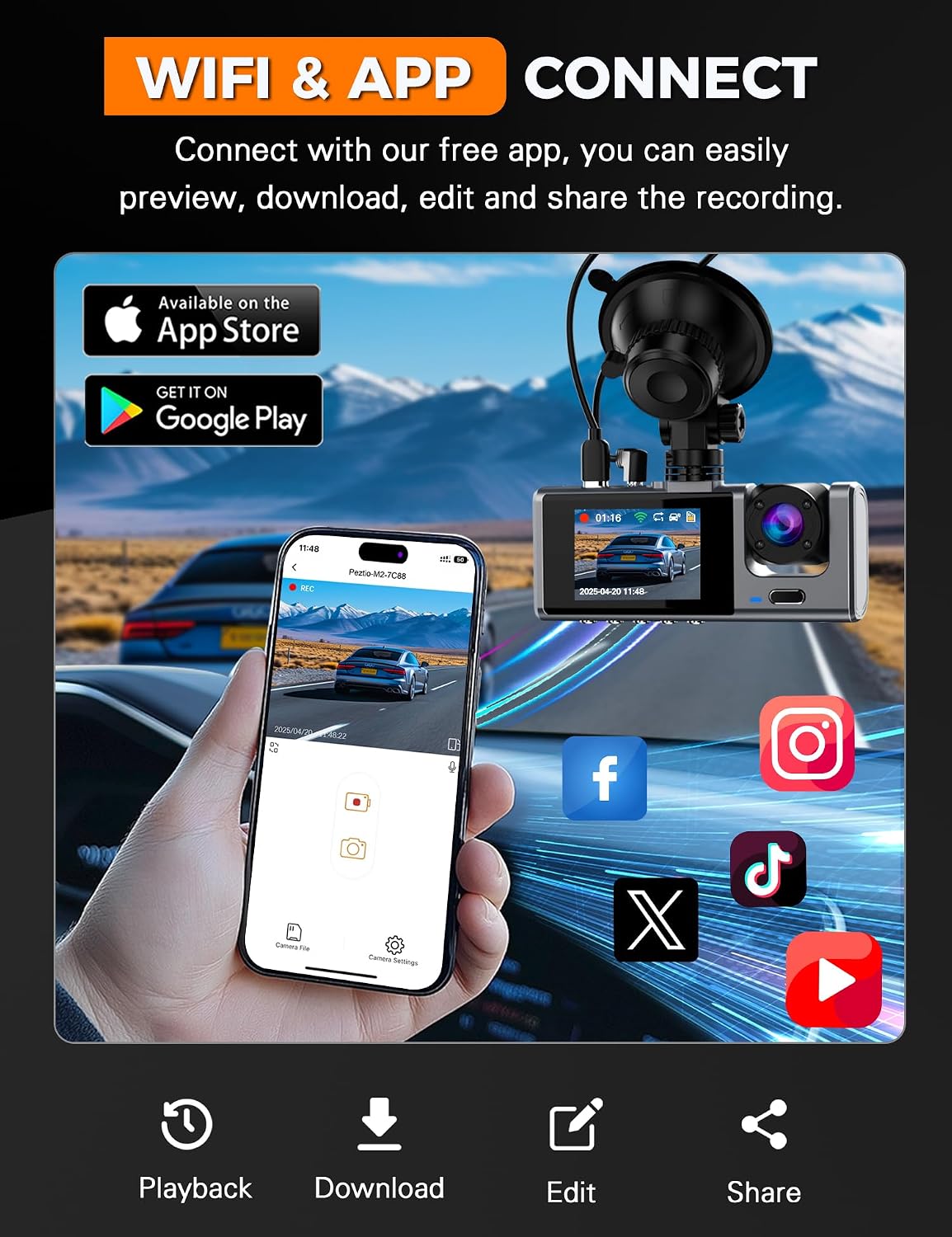 Detalle de Dash Cam with 2.5K Front Recording