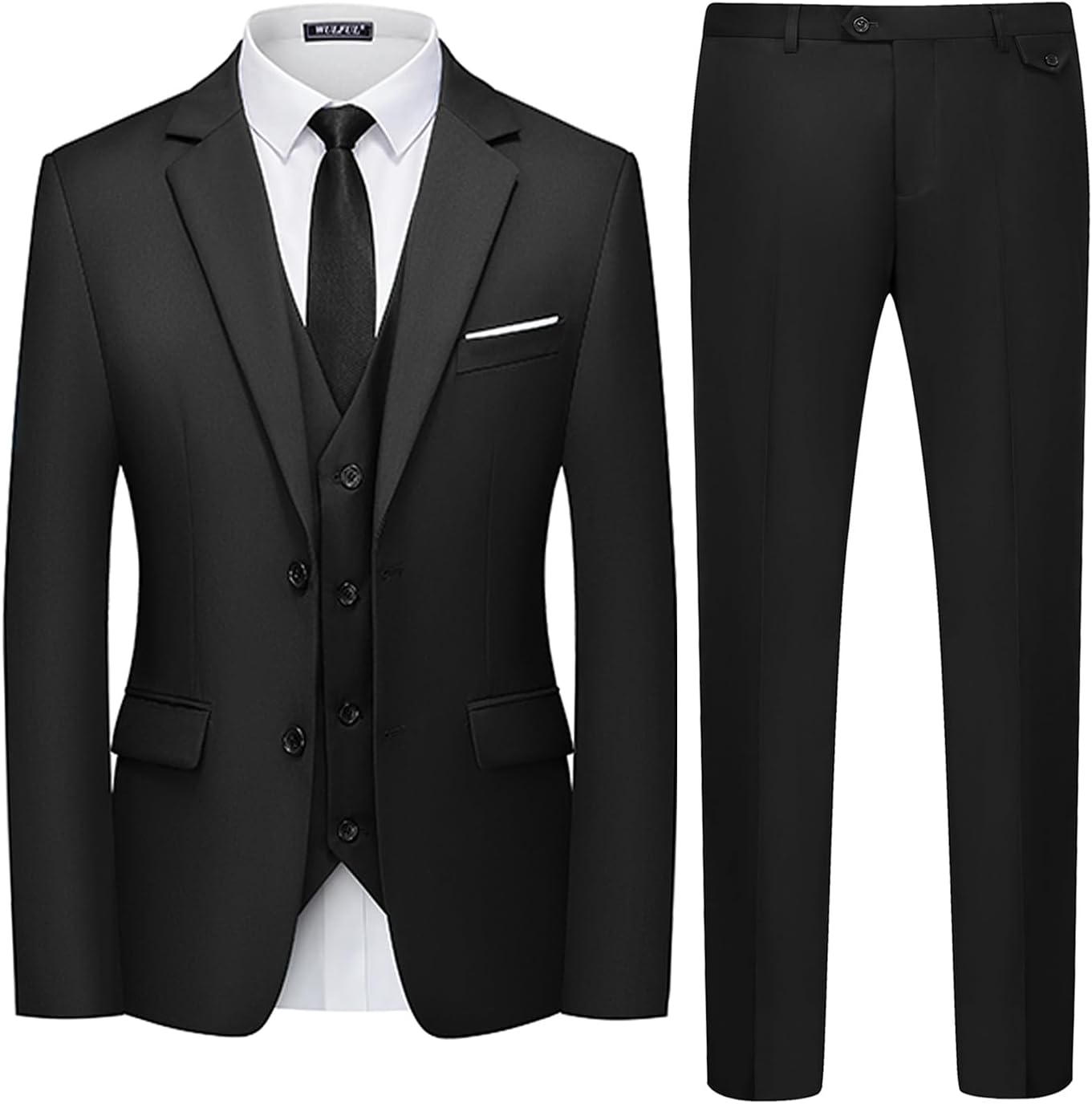 Detalle de WULFUL 3 Piece Slim Fit Suit Set