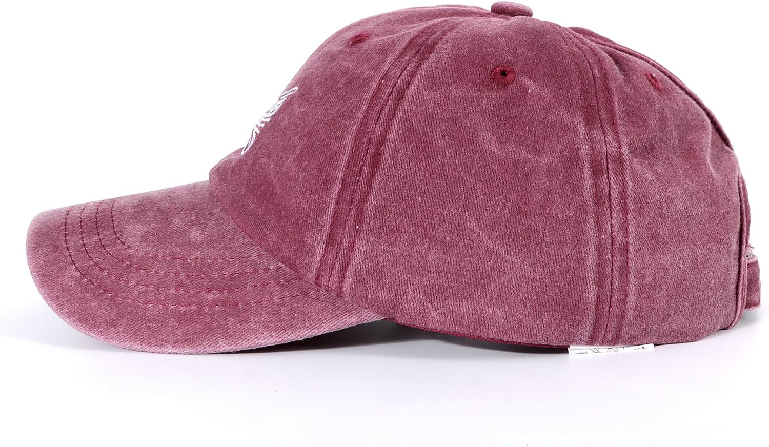 Detalle de HeyCaps Women's Baseball Cap with Butterfly Embroidery and Ponytail Hole