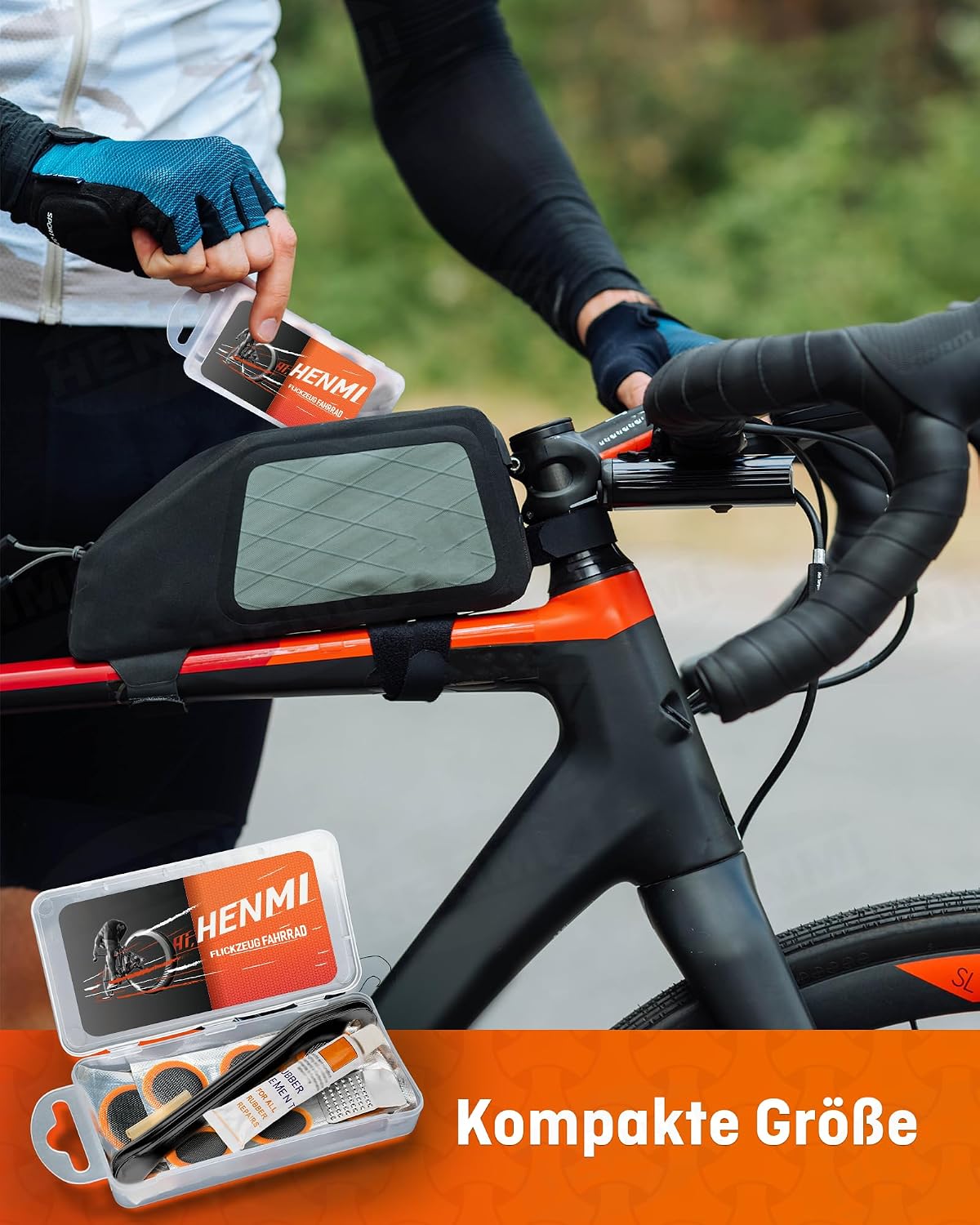 Thumbnail 1 de HENMI Flickzeug Fahrrad-Reparaturset inkl. Reifenheber & Reparaturkleber