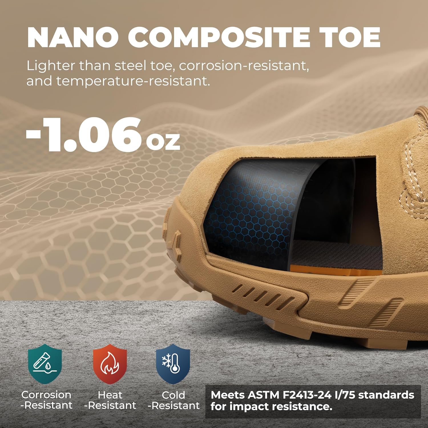 Detalle 2 de NORTIV 8 8-Inch composite toe work boots