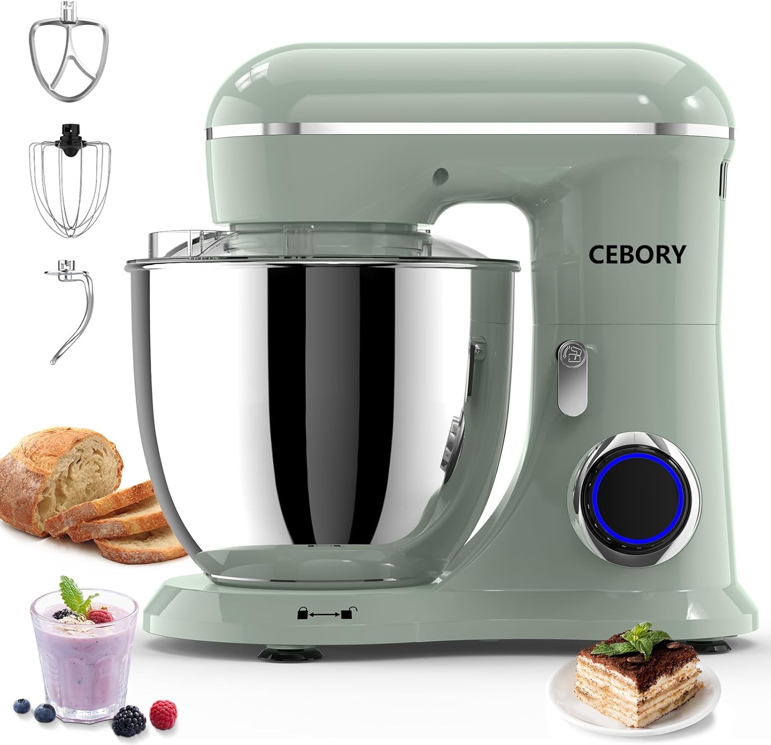 CEBORY 3-IN-1 Mixer 6.5QT 🍞