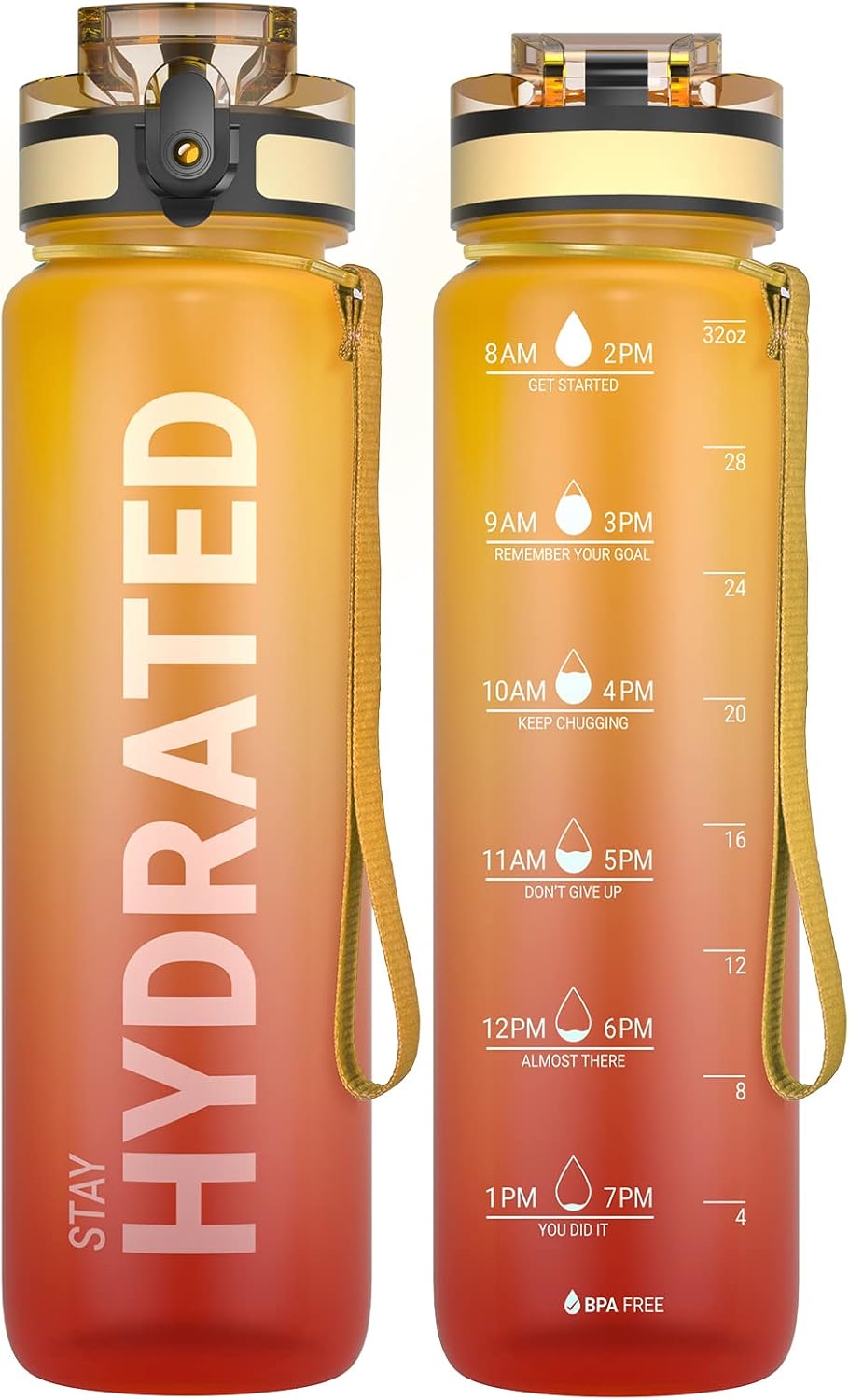 Detalle de Sahara Sailor WBW001 Tritan Water Bottle, 32 oz with Time Markers