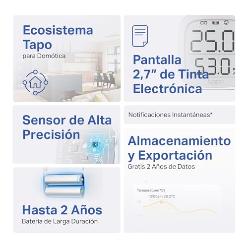 Thumbnail 1 de Tapo T315 – Monitor de Temperatura y Humedad con automatización y batería de larga duración