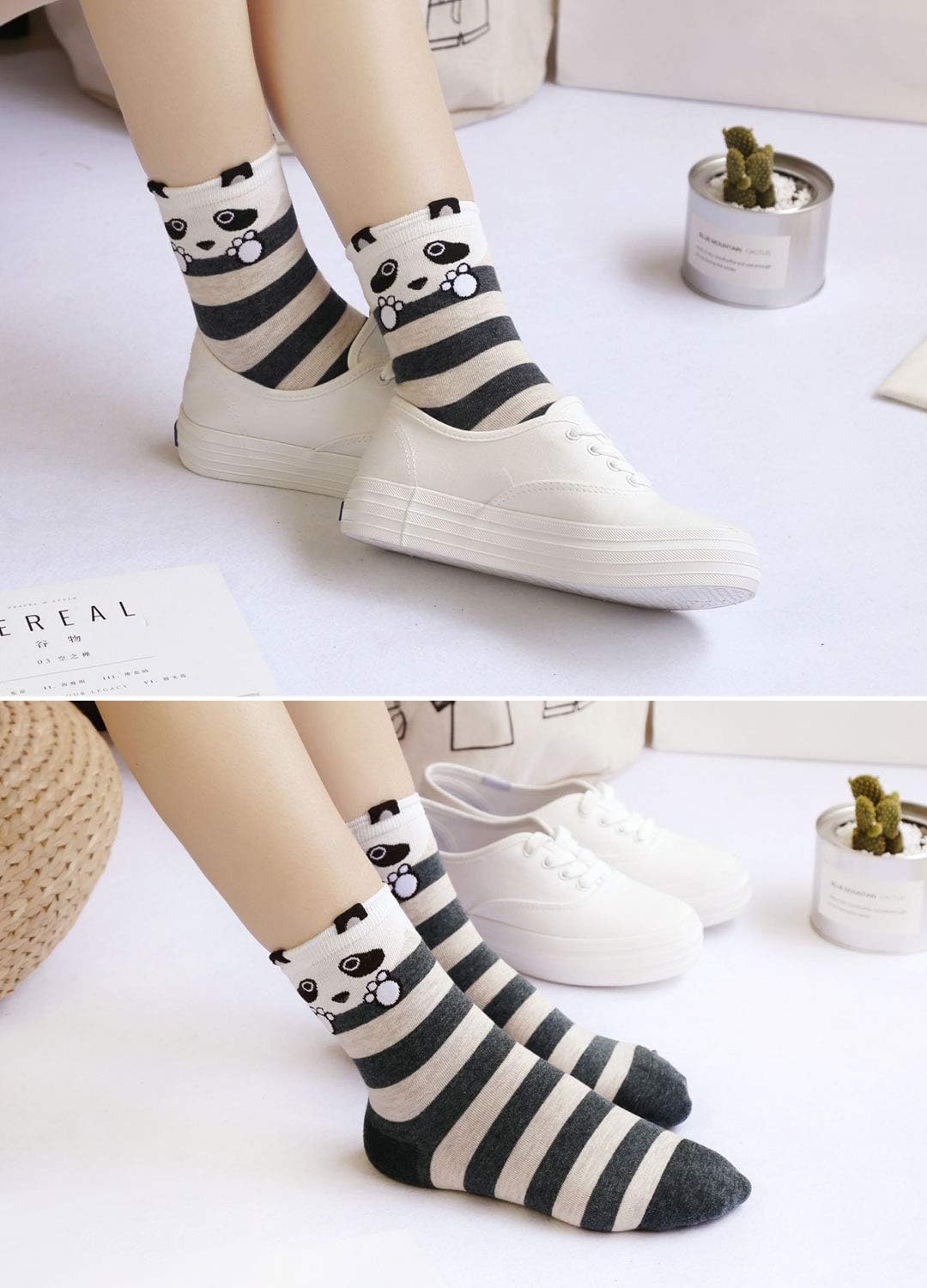 Detalle 2 de LOFIR Chaussettes fantaisie animaux 5 paires