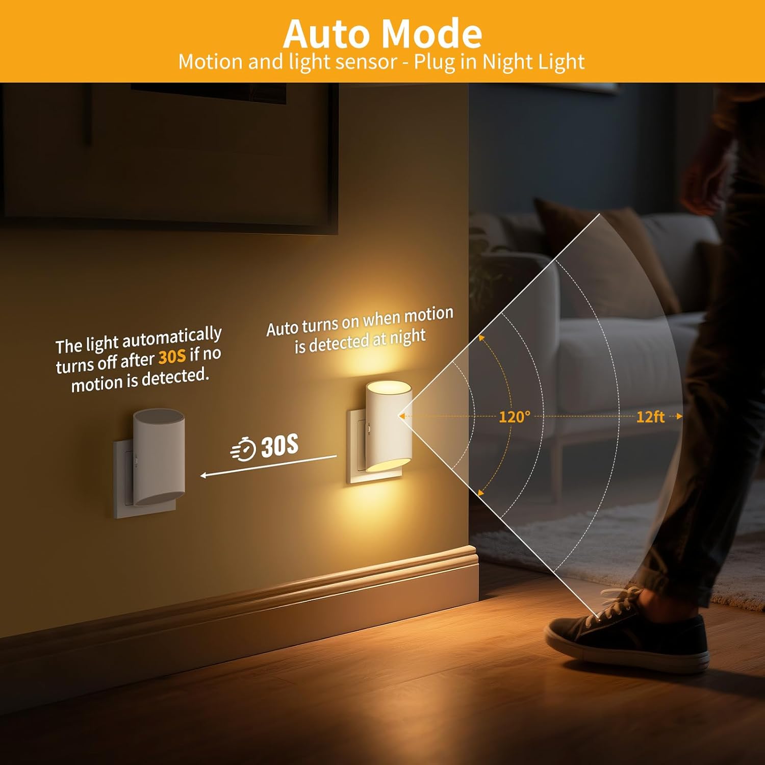 Thumbnail 3 de Night Light Plug in Wall 100LM 2 Pack