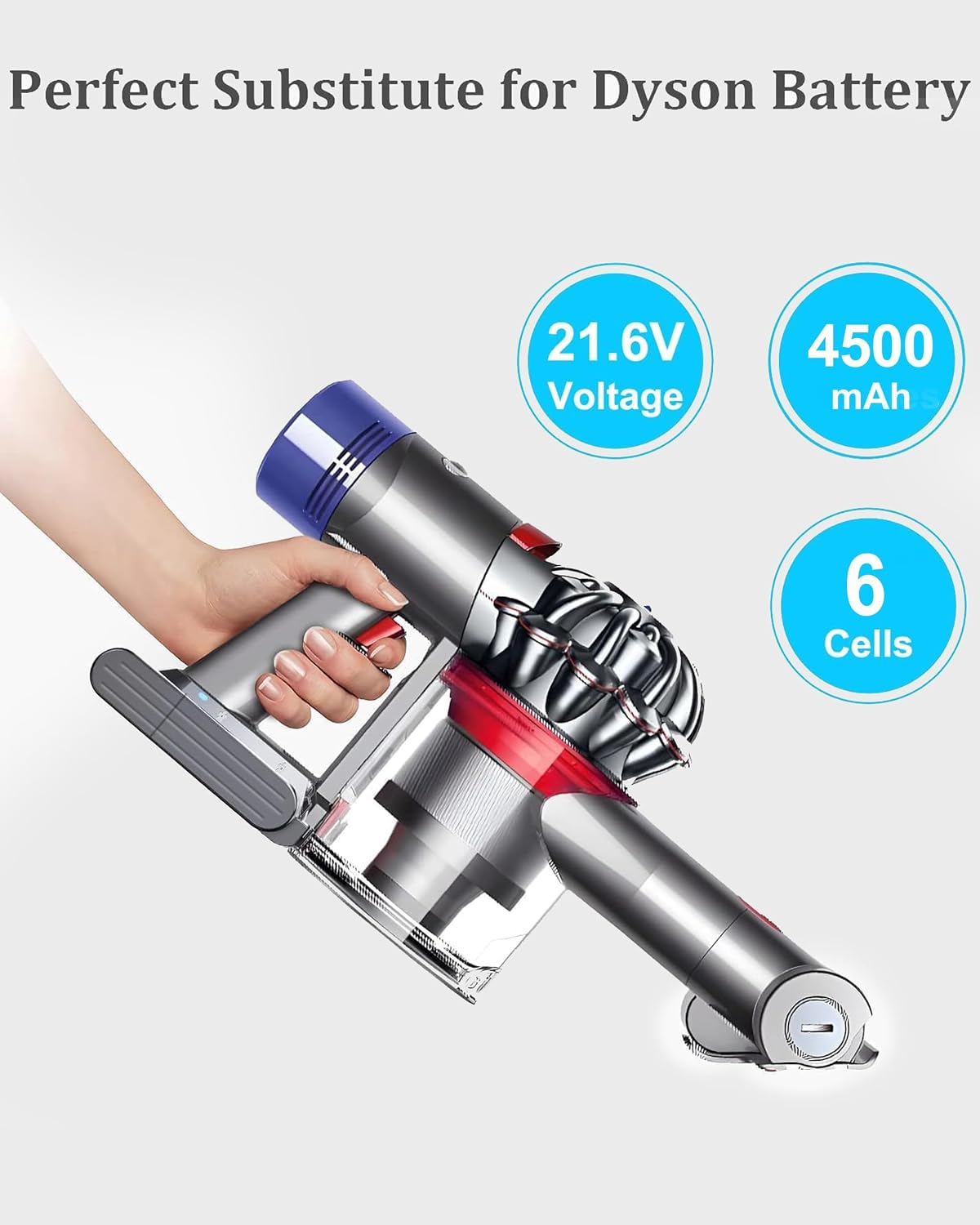 Thumbnail 2 de DTK SV11 21.6V Replacement Battery for Dyson V7, 4.5Ah Li-ion
