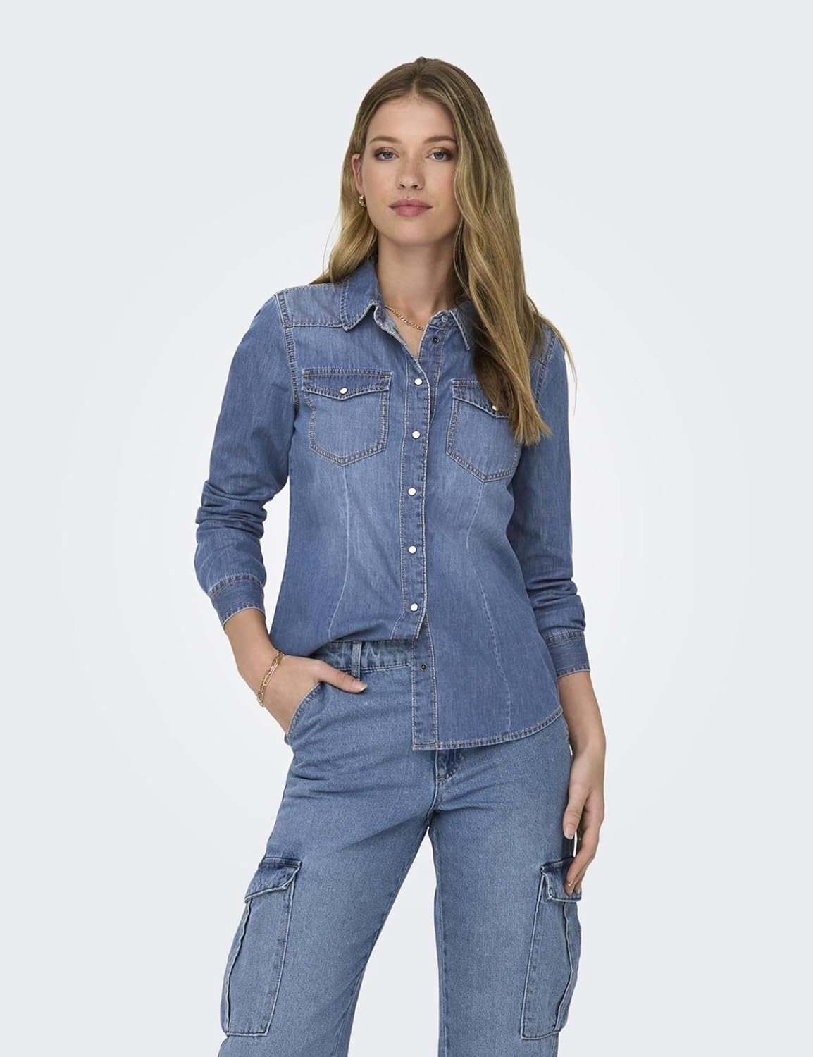 Thumbnail 1 de ONLY ONLALEXA Denim Shirt: camicia in denim dal taglio comodo