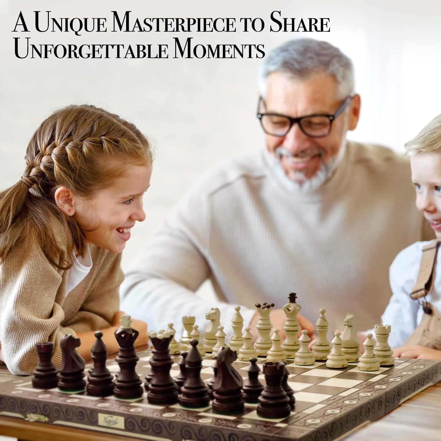 Detalle de Wegiel Imperator 21-Inch Luxury Wooden Chess Set