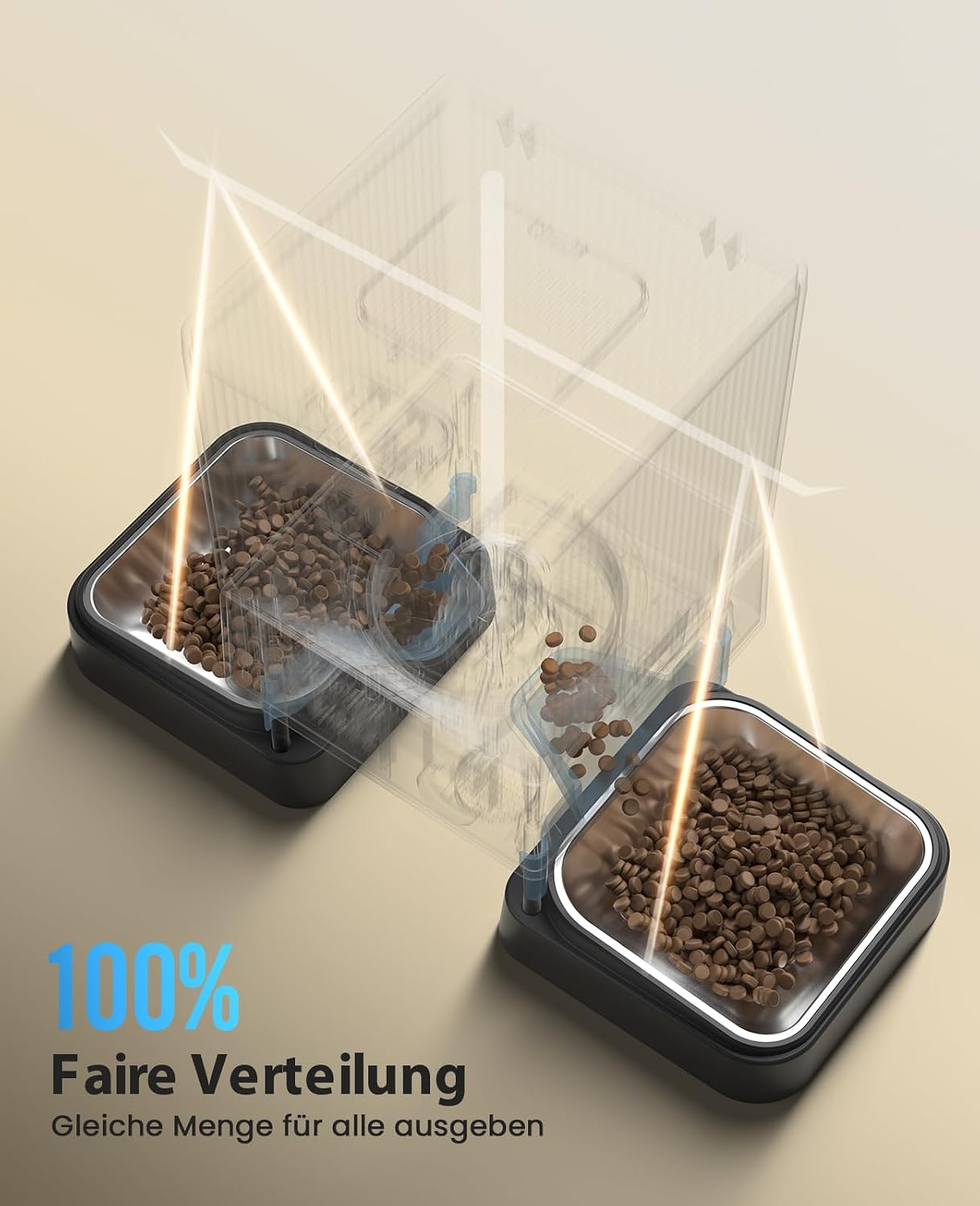 Thumbnail 4 de Oneisall 5L Futterautomat Katze 2 Näpfe 5G/2.4G WiFi