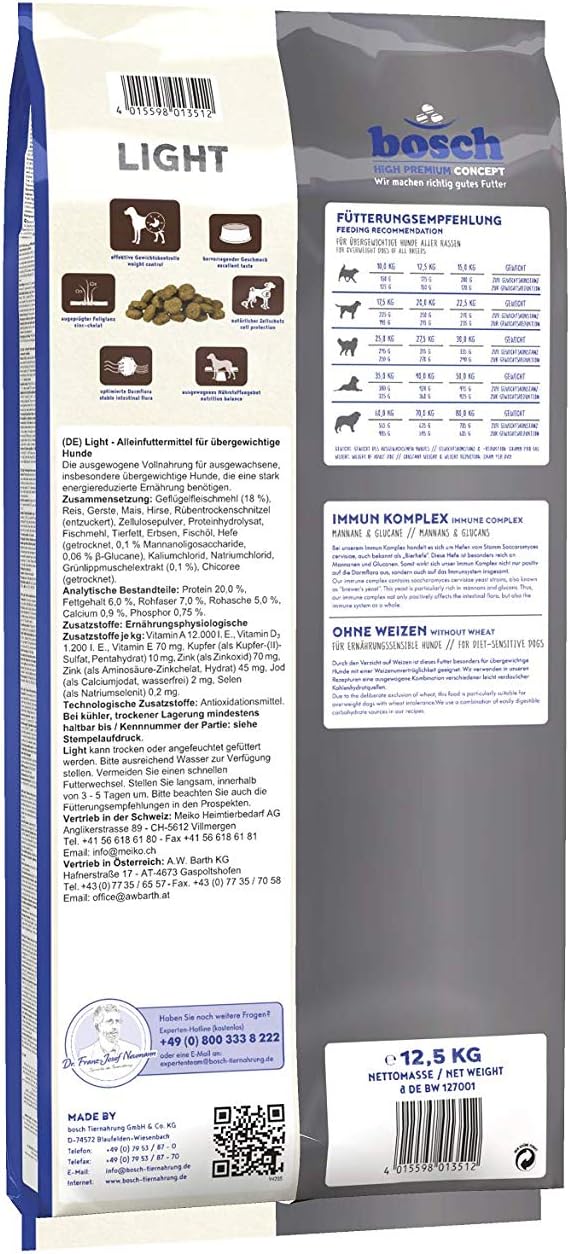 Detalle de Bosch HPC Light – Hundetrockenfutter zur Gewichtskontrolle, 12,5 kg