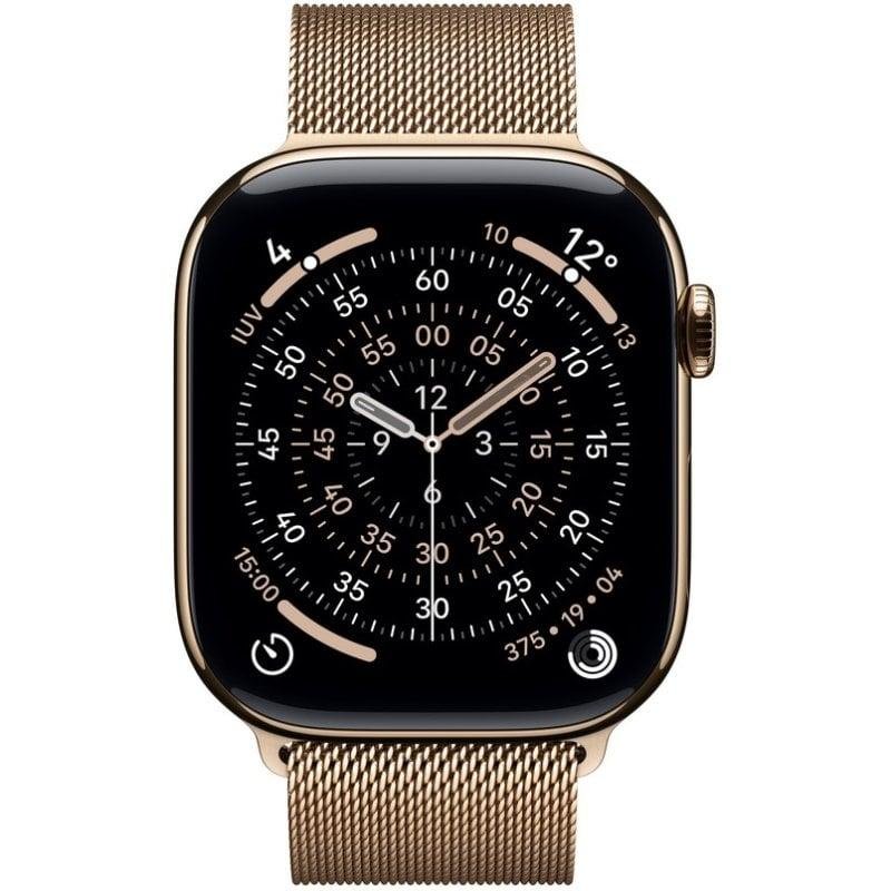 Detalle 2 de Apple Watch Series 11 GPS + Cellular 46mm Titanio Oro con Milanese Loop Oro (M/L)