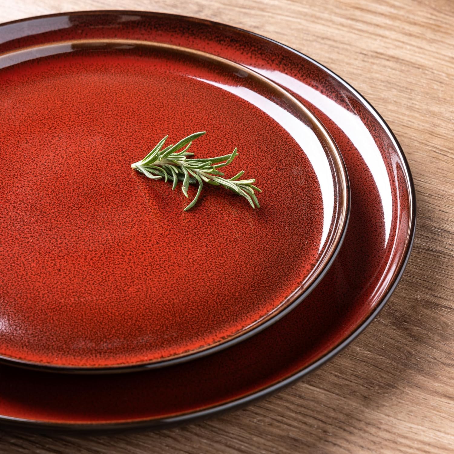 Detalle de LERATIO LeRatio Ceramic Dinnerware Sets for 6 (18PCS) with Reactive Glaze