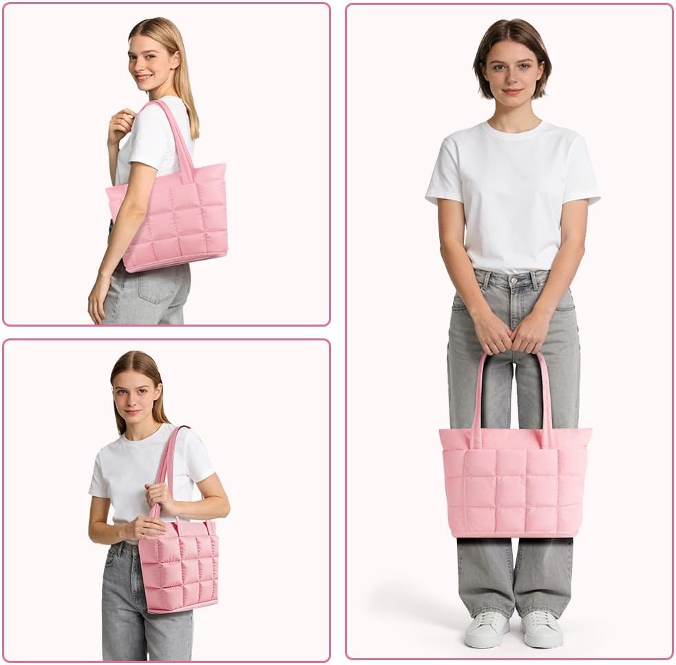 Detalle de Aolso Expandable Puffer Work Laptop Tote Bag, Lightweight and Large Capacity