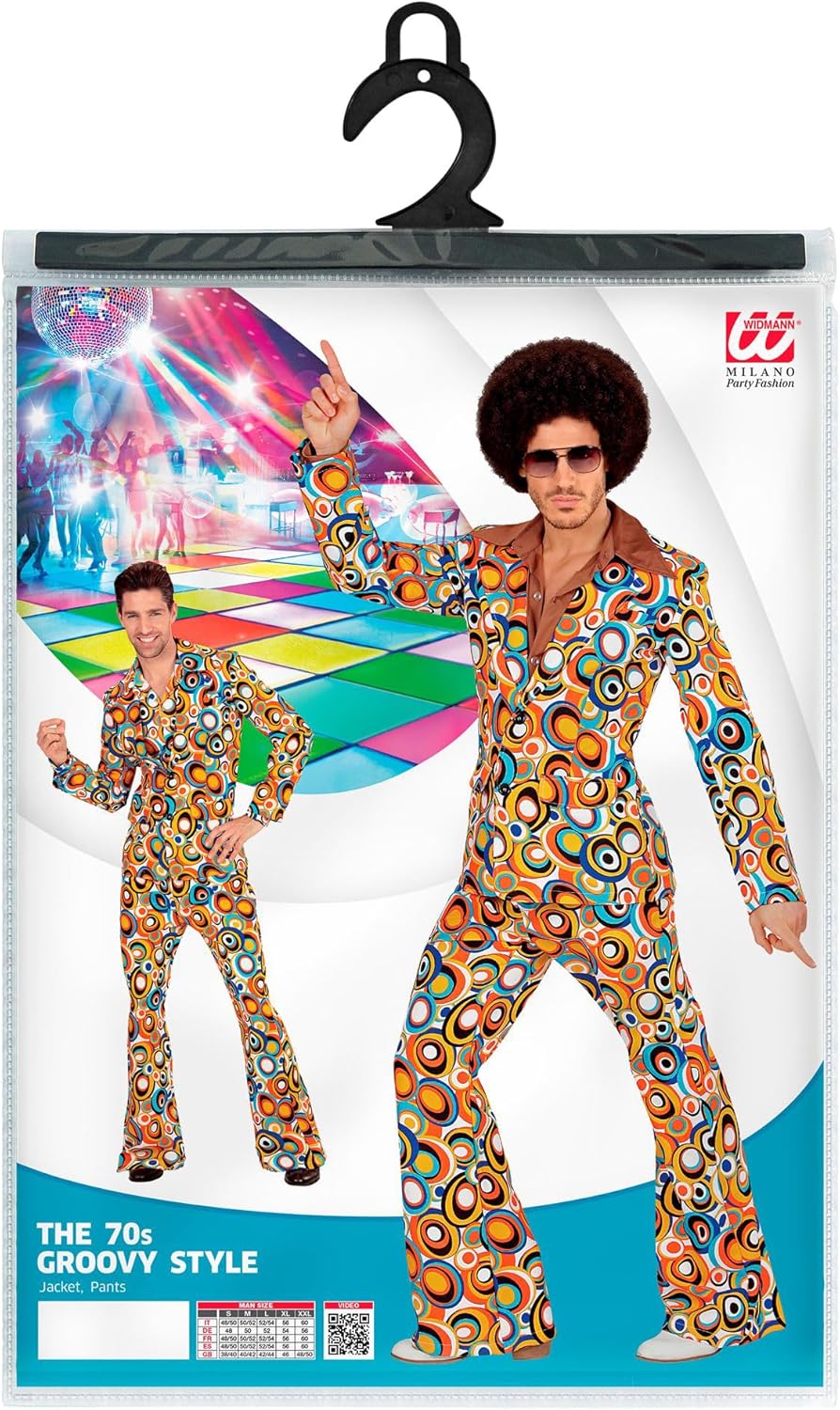 Thumbnail 4 de W WIDMANN MILANO Party Fashion 70er-Jahre-Kostüm-Set (Jackett & Hose) im Bubble-Muster, Größe S