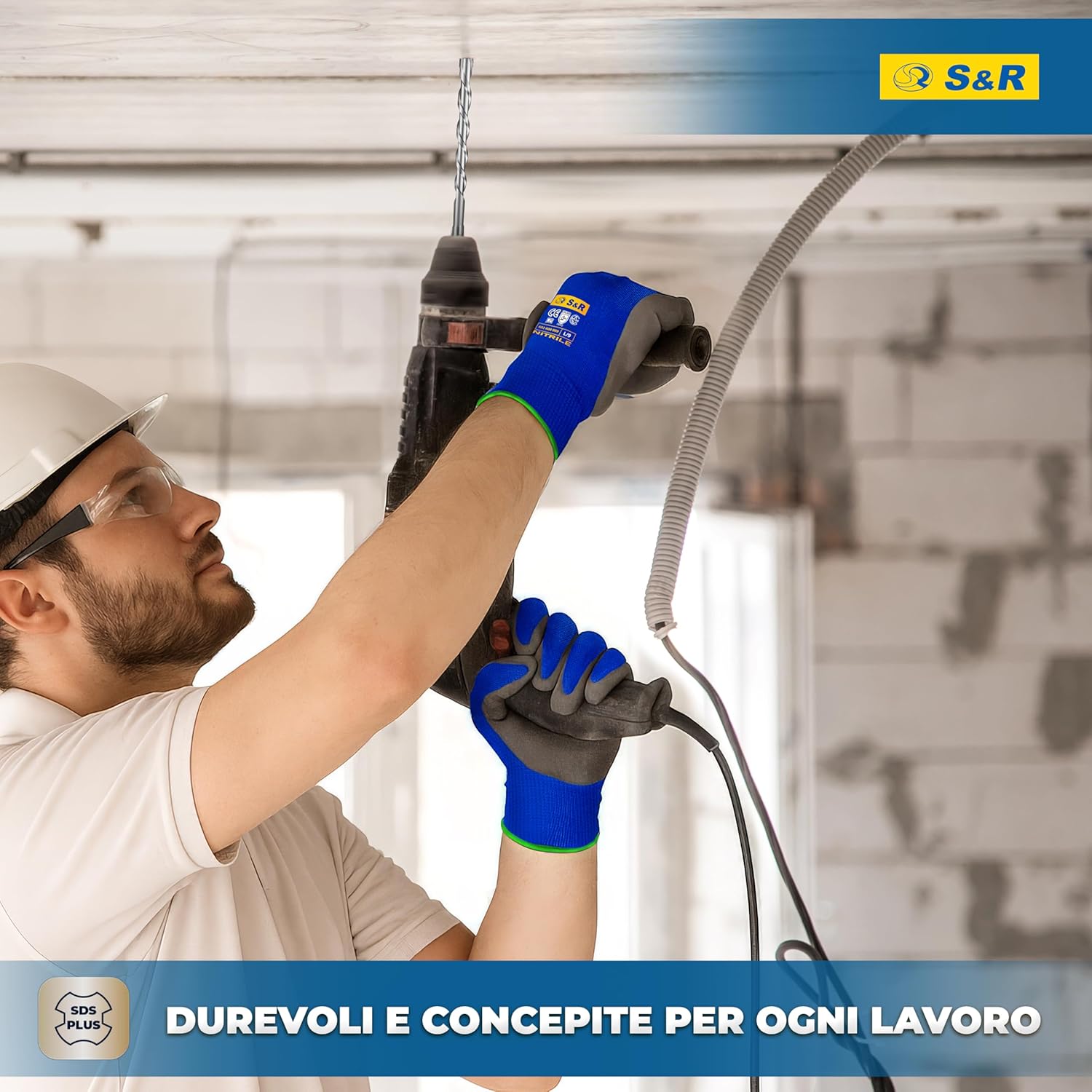Thumbnail 6 de Punte Trapano SDS-Plus a 4 taglienti – Set professionale da 7 pezzi (Ø 5/6/8/10/12 x 16 cm) per muro e cemento armato