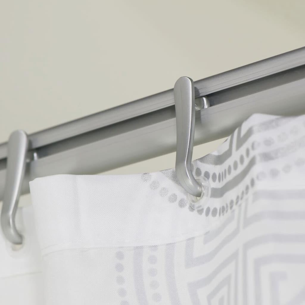 Detalle de Sealskin Easy Roll – metalowy drążek do zasłony prysznicowej, srebrny