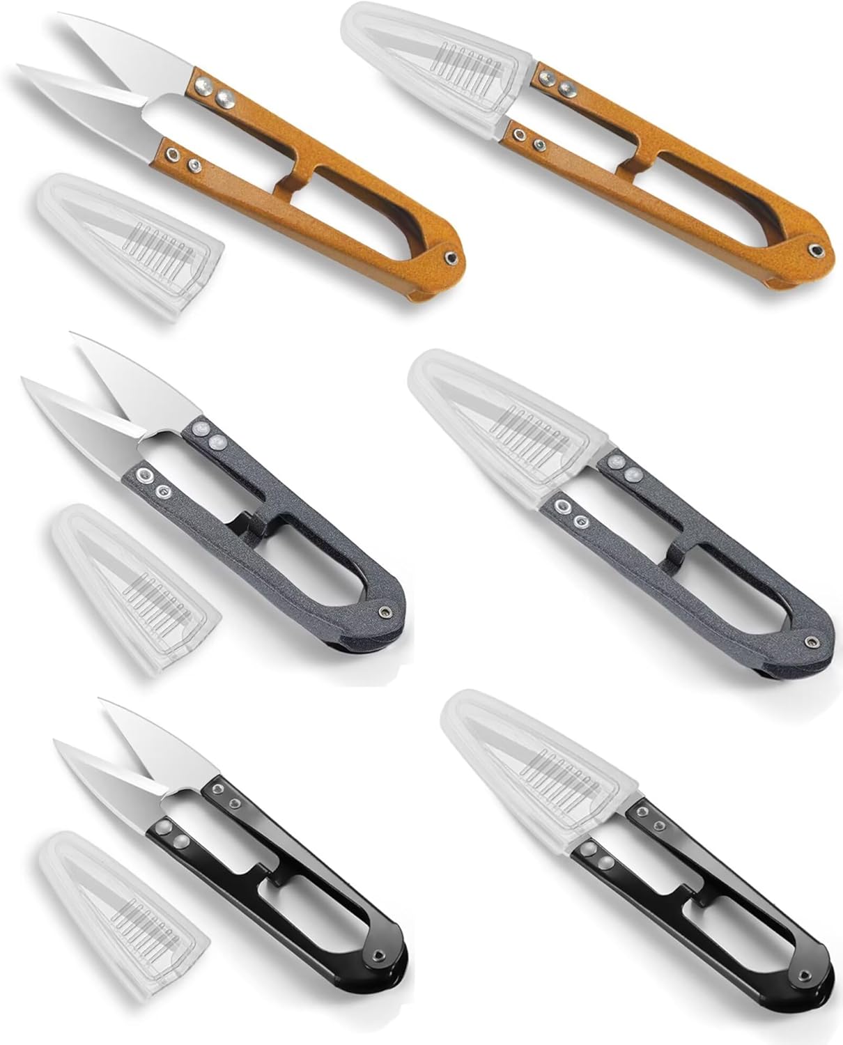 HAN-LBG Small Sewing Scissors 6 Pack – 11cm thread snips for cross stitch, DIY embroidery & crafts